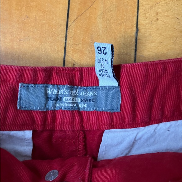 Vintage red Jean shorts with belt - Picture 5 of 7
